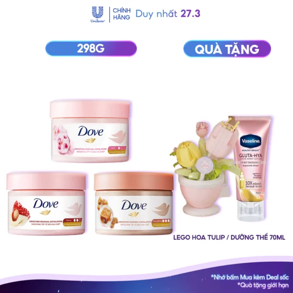 Smoothie Tẩy Tế Bào Chết Body Dove Chăm Da Sáng Mịn 298g